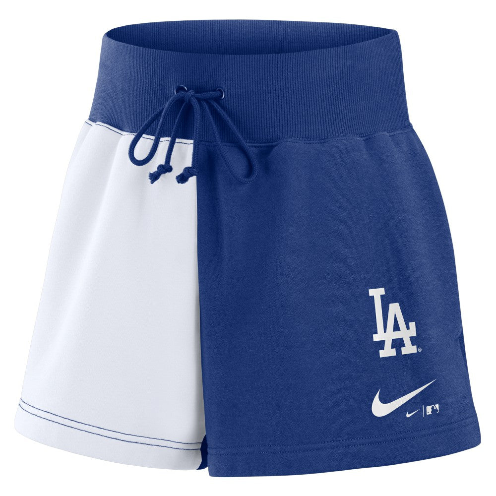 Los Angeles Dodgers Nike Women's Color-Block Phoenix Fleece Lounge Shorts - Royal/White Shorts