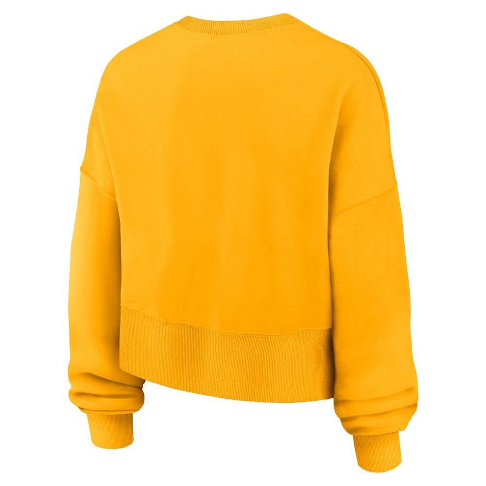 San Diego Padres Nike Women's Oversized High Hip Pullover Sweatshirt - Gold Pullover