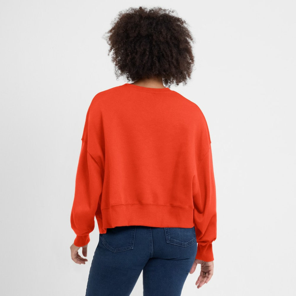 Houston Astros Nike Women's Oversized High Hip Pullover Sweatshirt - Orange Pullover