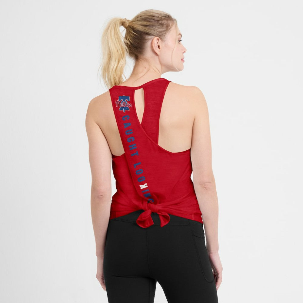 Philadelphia Phillies Nike Open-Back Crisscross Dri-FIT Tank Top - Red Tanks