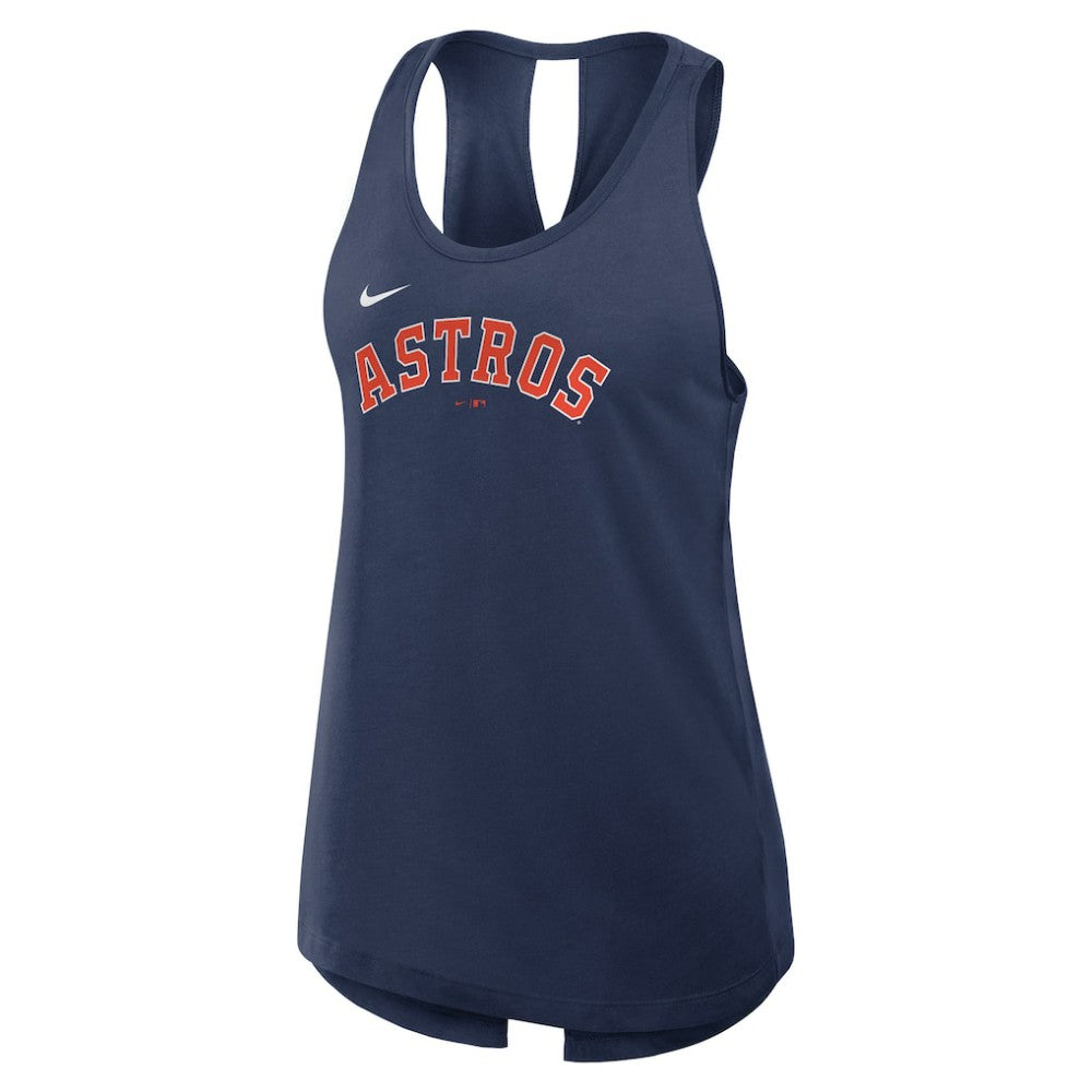Houston Astros Nike Open-Back Crisscross Dri-FIT Tank Top - Navy Tanks