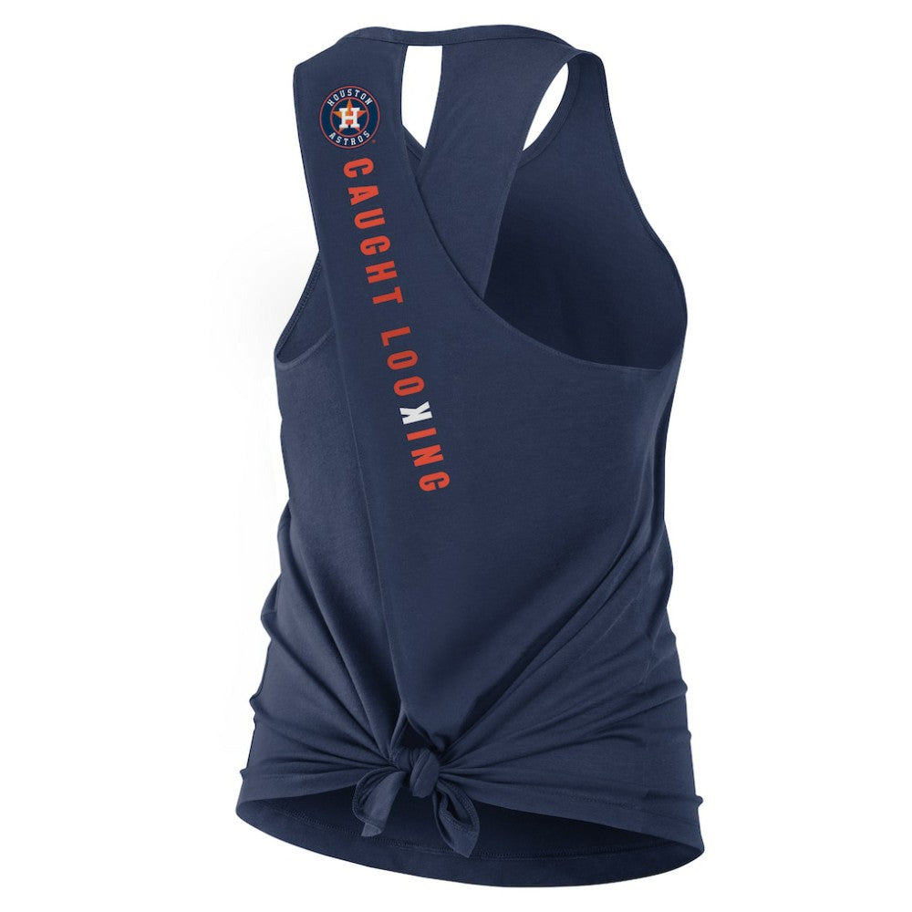 Houston Astros Nike Open-Back Crisscross Dri-FIT Tank Top - Navy Tanks