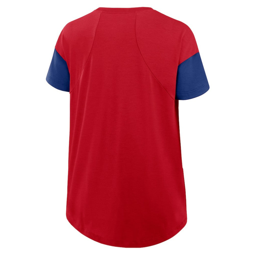 Philadelphia Phillies Nike Women's Flowy Fashion Tri-Blend Dri-FIT T-Shirt - Red T-shirts