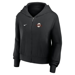San Francisco Giants Nike Women's Cropped Chill Full-Zip Hoodie - Black Hoodies