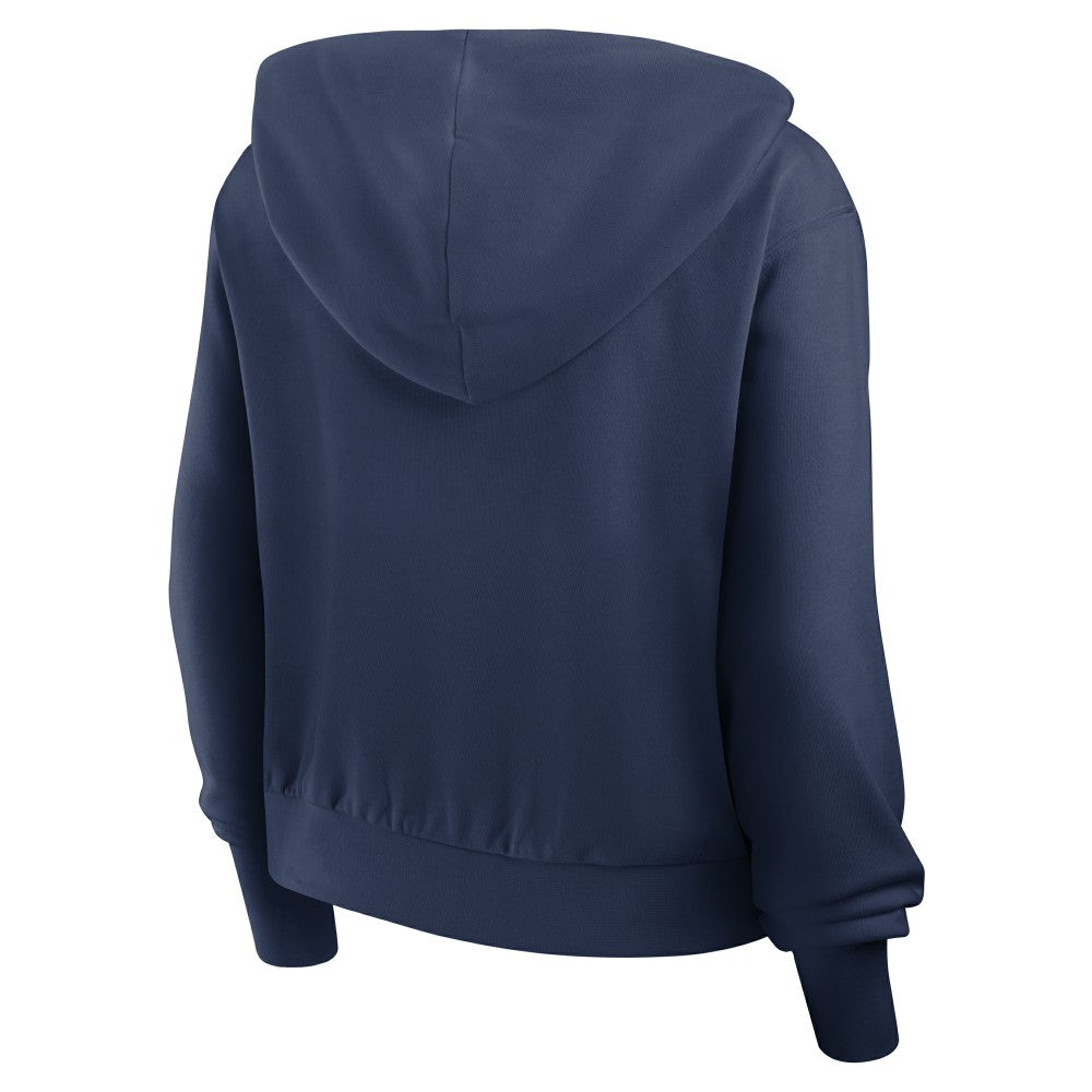 Cleveland Guardians Nike Women's Cropped Chill Full-Zip Hoodie - Navy Hoodies