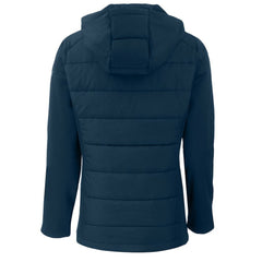 Seattle Mariners Cutter & Buck Women's  Evoke Hybrid Eco Softshell Recycled Full-Zip Hoodie Jacket - Navy Jackets