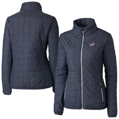 Los Angeles Dodgers Cutter & Buck Women's Rainier PrimaLoft Eco Insulated Full-Zip Puffer Jacket - Anthracite Jackets