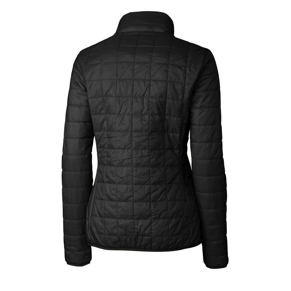 Cincinnati Reds Cutter & Buck Women's Cooperstown Collection Rainier PrimaLoft Eco Insulated Full-Zip Puffer Jacket - Black Jackets
