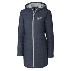 Kansas City Royals Cutter & Buck Women's Rainier Primaloft Eco Insulated Hooded Full-Zip Long Coat - Anthracite