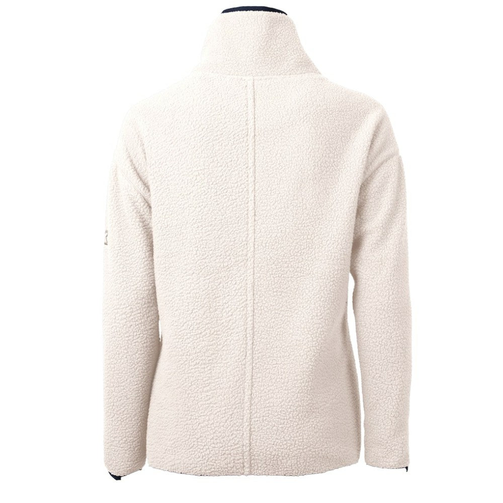 Chicago Cubs Cutter & Buck Women's Cooperstown Collection Cascade Eco Sherpa Fleece Half-Zip Pullover Jacket - Cream Jackets
