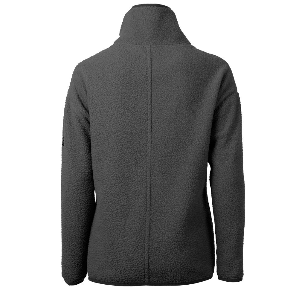 Cincinnati Reds Cutter & Buck Women's Cooperstown Collection Cascade Eco Sherpa Fleece Half-Zip Pullover Jacket - Charcoal Jackets