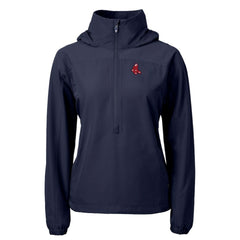 Boston Red Sox Cutter & Buck Women's  Charter Eco Recycled Half-Zip Anorak Jacket - Navy Jackets
