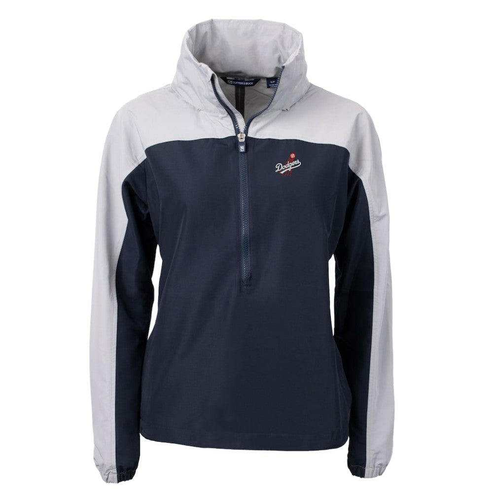 Los Angeles Dodgers Cutter & Buck Women's  Charter Eco Recycled Half-Zip Anorak Jacket - Navy Jackets