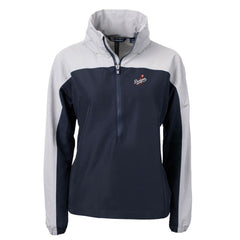 Los Angeles Dodgers Cutter & Buck Women's  Charter Eco Recycled Half-Zip Anorak Jacket - Navy Jackets