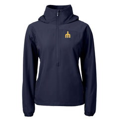 Seattle Mariners Cutter & Buck Women's  Charter Eco Recycled Half-Zip Anorak Jacket - Navy Jackets