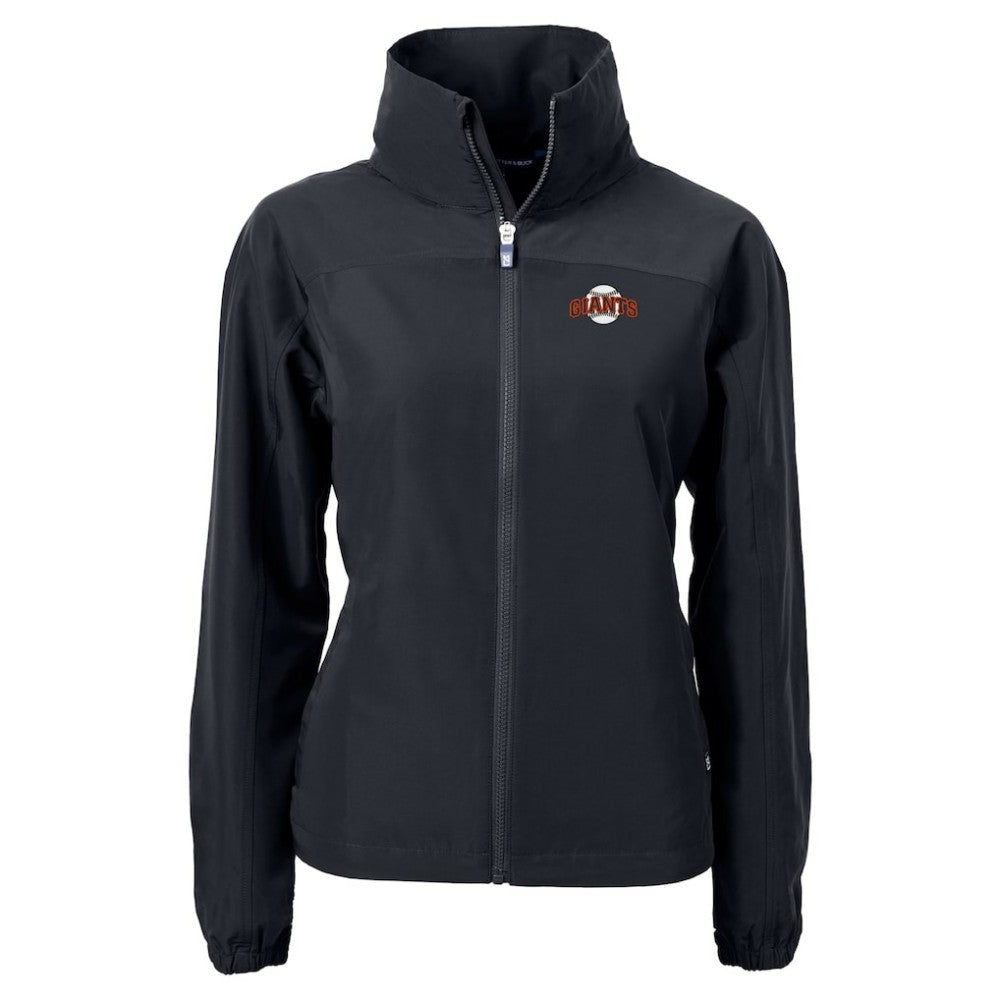 San Francisco Giants Cutter & Buck Women's  Charter Eco Recycled Full-Zip Jacket - Black Jackets