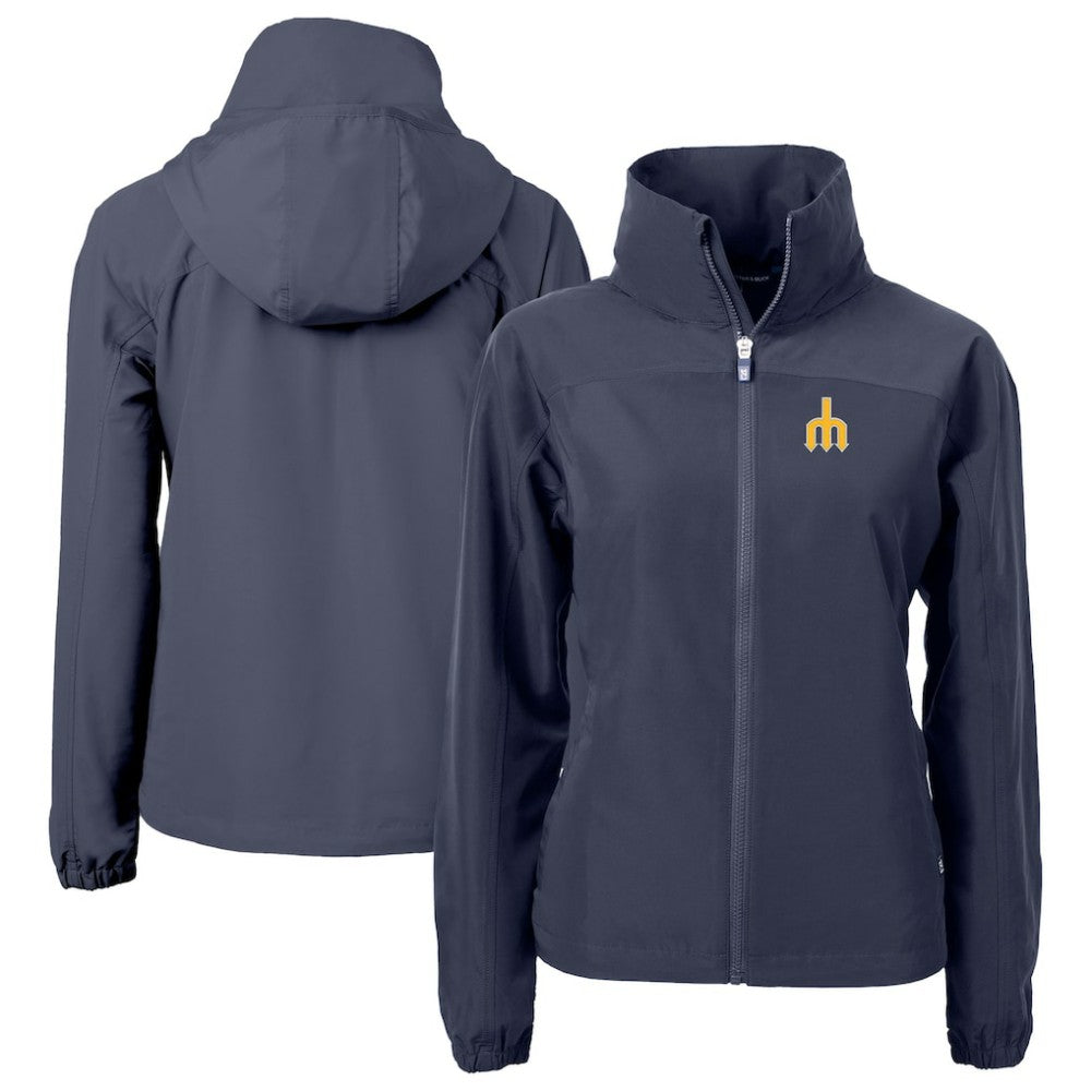 Seattle Mariners Cutter & Buck Women's  Charter Eco Recycled Full-Zip Jacket - Navy Jackets