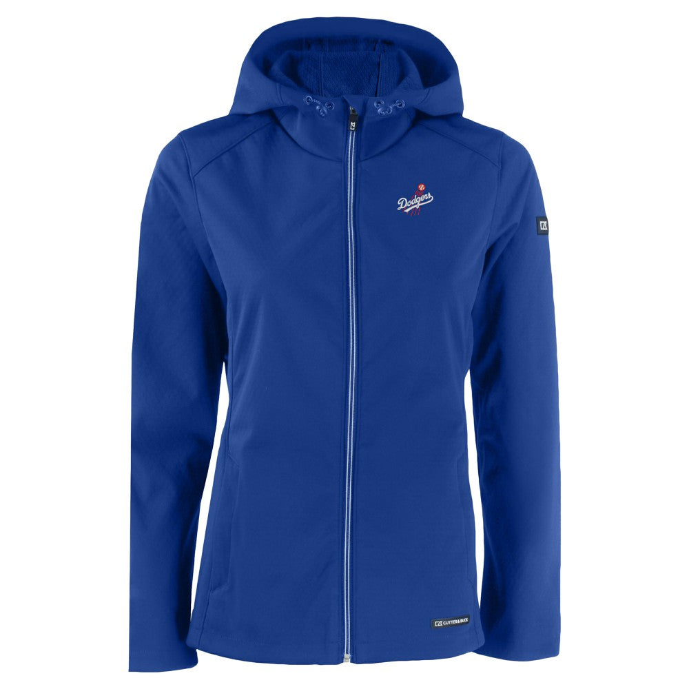 Los Angeles Dodgers Cutter & Buck Women's Evoke Eco Softshell Recycled Full-Zip Jacket - Royal Jackets