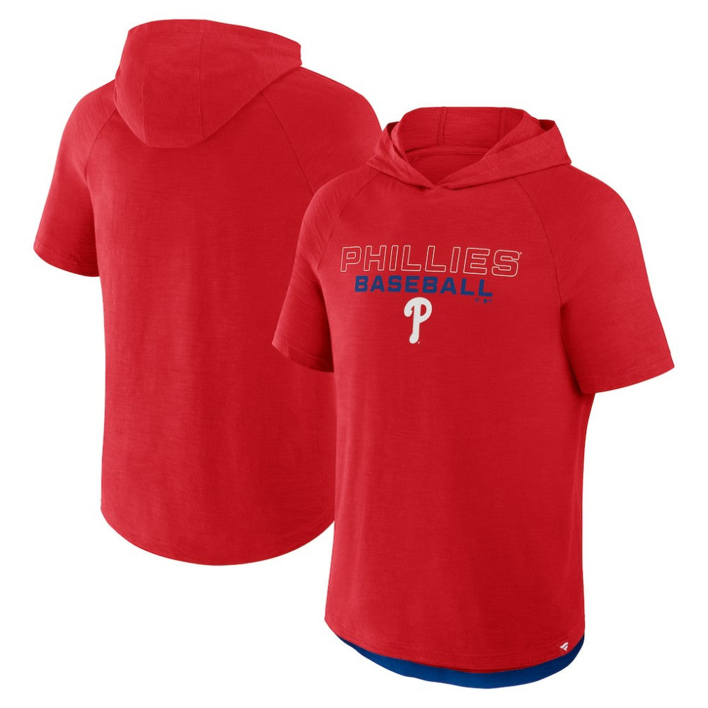 Philadelphia Phillies Fanatics Clubhouse Optimal Play Raglan Hoodie T-Shirt - Red Hoodies
