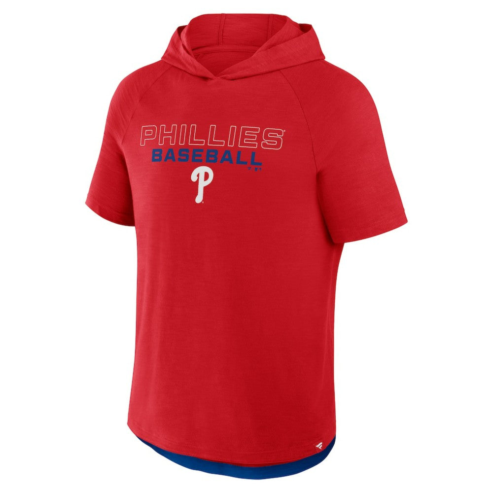 Philadelphia Phillies Fanatics Clubhouse Optimal Play Raglan Hoodie T-Shirt - Red Hoodies