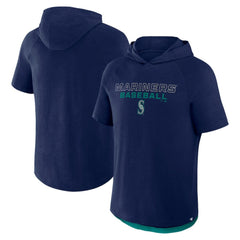 Seattle Mariners Fanatics Clubhouse Optimal Play Raglan Hoodie T-Shirt - Navy Hoodies