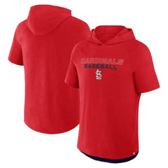 St. Louis Cardinals Fanatics Clubhouse Optimal Play Raglan Hoodie T-Shirt - Red Hoodies