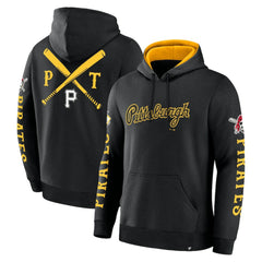 Pittsburgh Pirates Fanatics Big City Legacy Fleece Pullover Hoodie - Black Hoodies