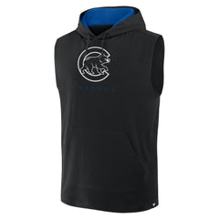 Chicago Cubs Fanatics Fire Speed Sleeveless Pullover Hoodie - Black Hoodies