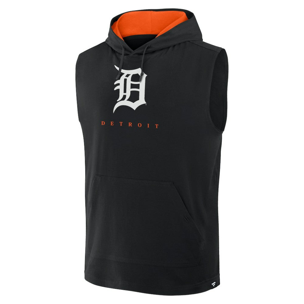 Detroit Tigers Fanatics Fire Speed Sleeveless Pullover Hoodie - Black Hoodies