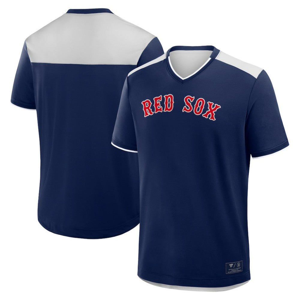 Boston Red Sox Fanatics Walk Off V-Neck T-Shirt - Navy T-shirts