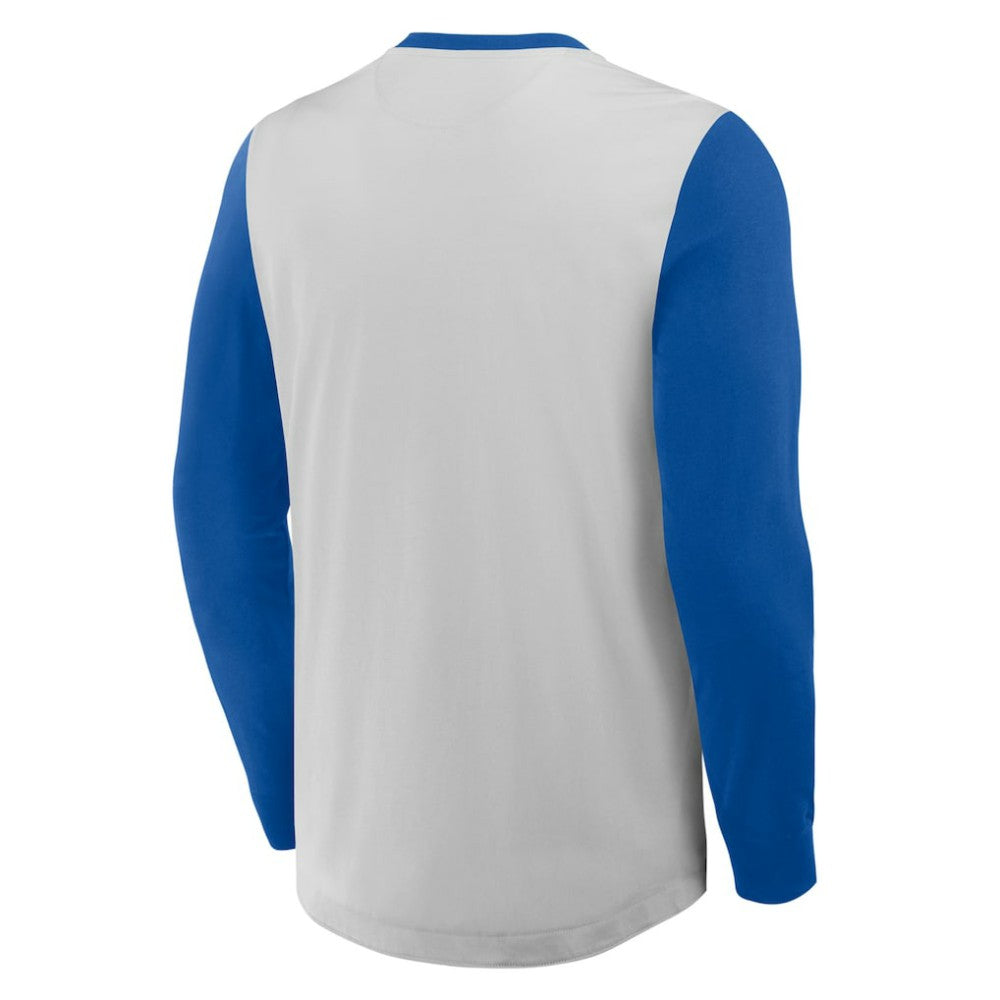 Chicago Cubs Fanatics Clubhouse Long Sleeve Henley Shirt - Gray/Royal