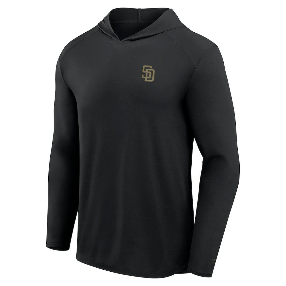San Diego Padres Fanatics Front Office Power Mono Long Sleeve Hoodie T-Shirt - Black Hoodies