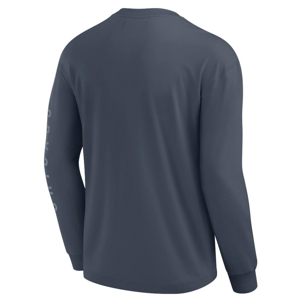 Chicago Cubs Fanatics Elements Future Ground Tonal Info Long Sleeve T-Shirt - Blue T-shirts