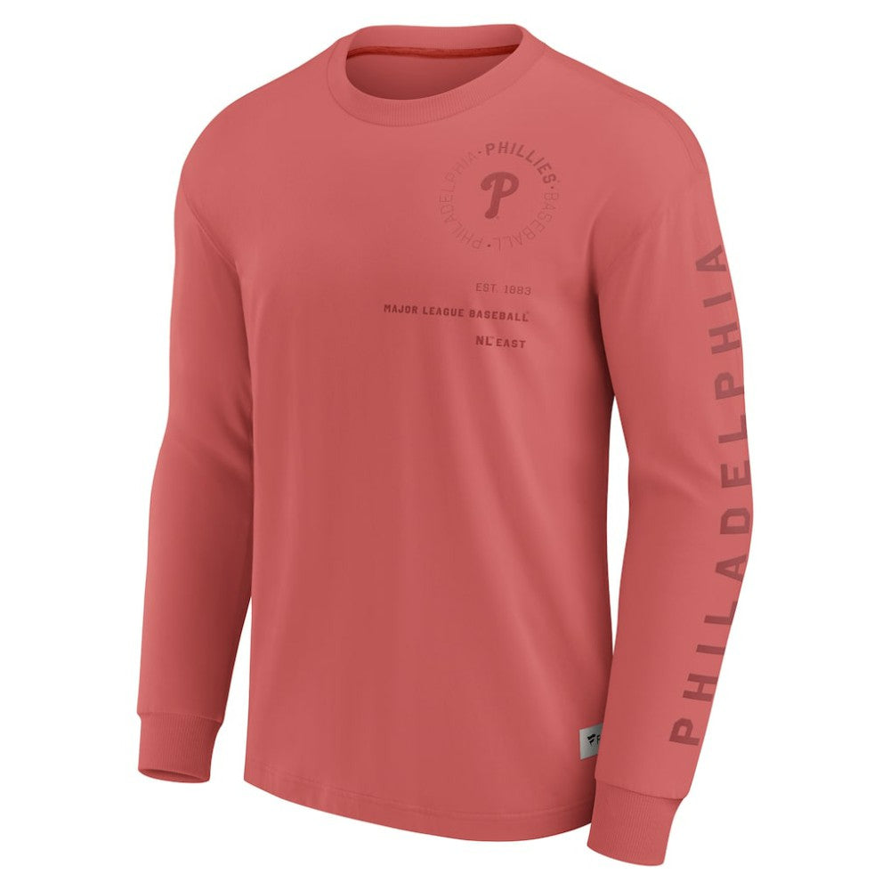 Philadelphia Phillies Fanatics Elements Future Ground Tonal Info Long Sleeve T-Shirt - Red T-shirts