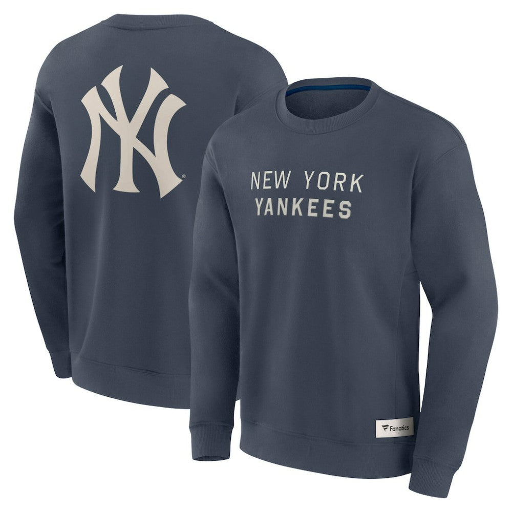New York Yankees Fanatics Elements Future Ground Lettering Pullover Sweatshirt - Blue Pullover