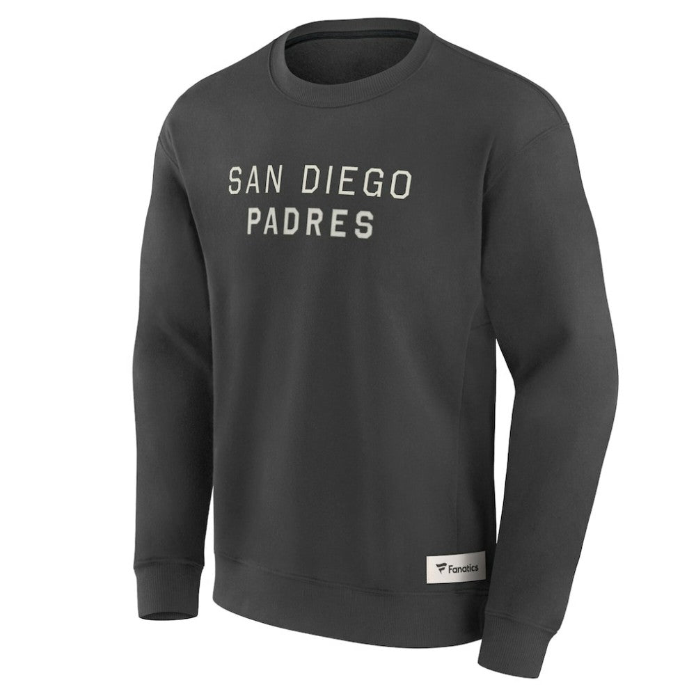 San Diego Padres Fanatics Elements Future Ground Lettering Pullover Sweatshirt - Charcoal Pullover