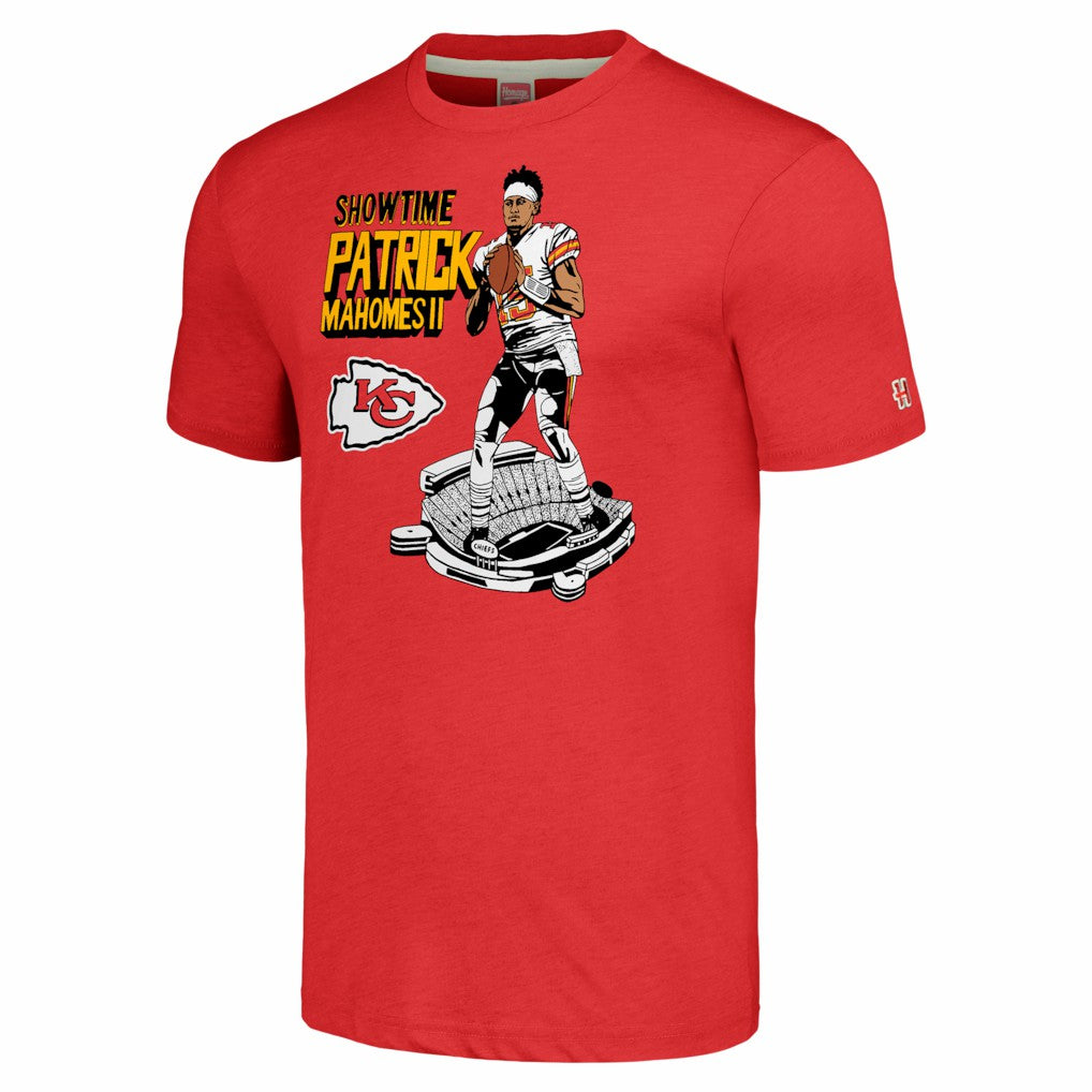 Patrick Mahomes Kansas City Chiefs Homage Unisex Caricature Player Tri-Blend T-Shirt - Red T-shirts