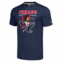 C.J. Stroud Houston Texans Homage Unisex Caricature Player Tri-Blend T-Shirt - Navy T-shirts