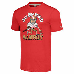 Christian McCaffrey San Francisco 49ers Homage Unisex Caricature Player Tri-Blend T-Shirt - Scarlet T-shirts