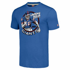 Lawrence Taylor New York Giants Homage Unisex Caricature Retired Player Tri-Blend T-Shirt - Royal T-shirts