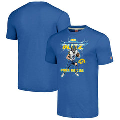 Puka Nacua Los Angeles Rams Homage Unisex NFL Blitz Player Tri-Blend T-Shirt - Royal T-shirts