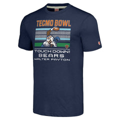 Walter Payton Chicago Bears Homage Unisex Tecmo Bowl Retired Player Graphic Tri-Blend T-Shirt - Navy T-shirts