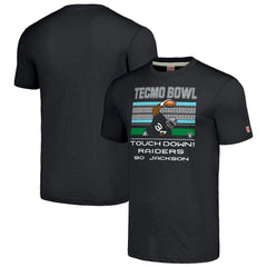 Bo Jackson Las Vegas Raiders Homage Unisex Tecmo Bowl Retired Player Graphic Tri-Blend T-Shirt - Charcoal T-shirts
