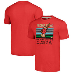 Jerry Rice San Francisco 49ers Homage Unisex Tecmo Bowl Retired Player Graphic Tri-Blend T-Shirt - Scarlet T-shirts