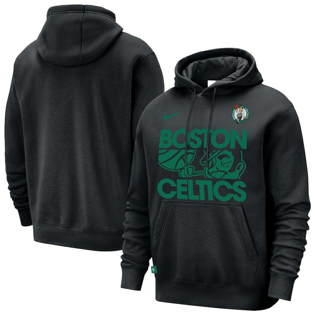 Boston Celtics Courtside Club Pullover Hoodie Black - Nike