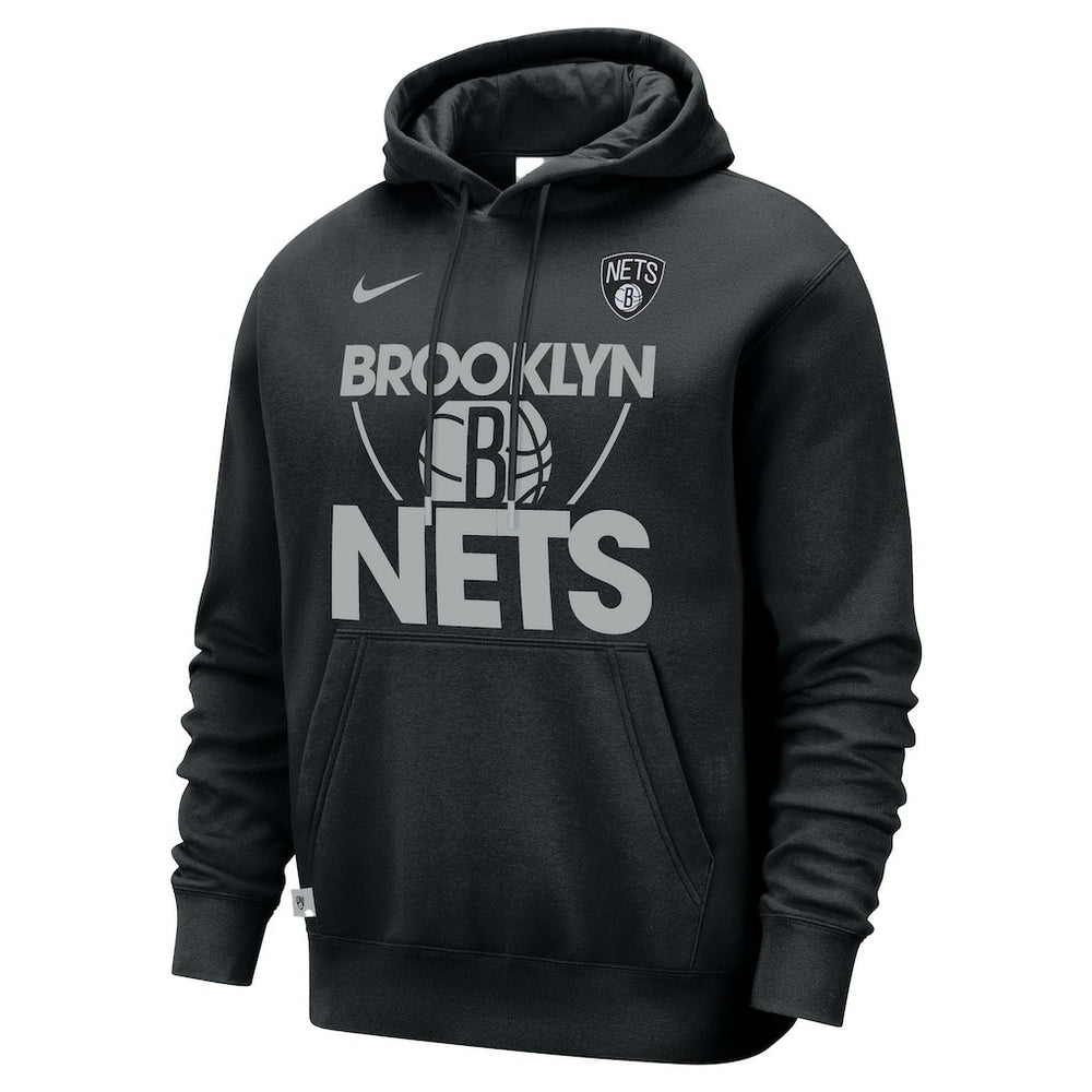 Brooklyn Nets Courtside Club Pullover Hoodie Black - Nike