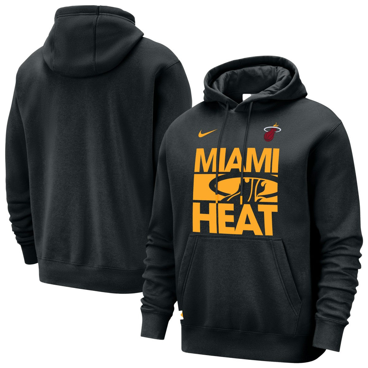 Miami Heat Courtside Club Pullover Hoodie Black - Nike