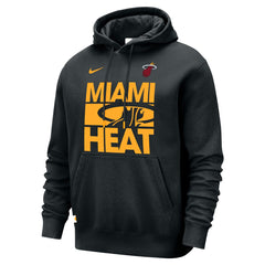 Miami Heat Courtside Club Pullover Hoodie Black - Nike