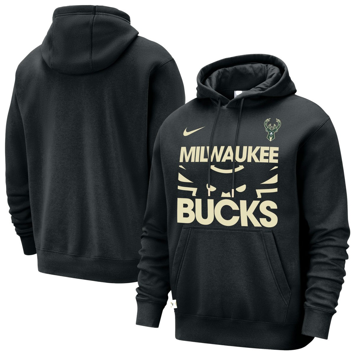 Milwaukee Bucks Courtside Club Pullover Hoodie Black - Nike