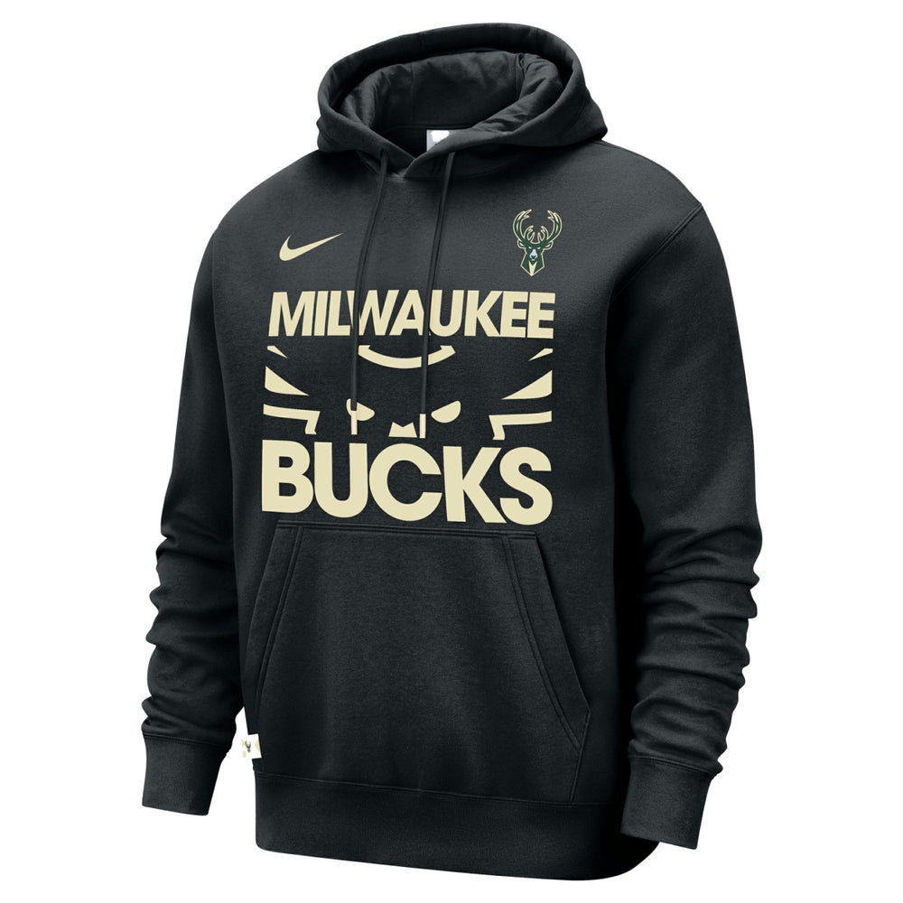 Milwaukee Bucks Courtside Club Pullover Hoodie Black - Nike